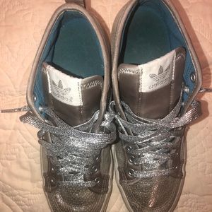 Adidas honey silver hidden wedge trainers